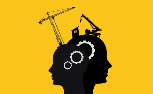 Illustration of brain development concept