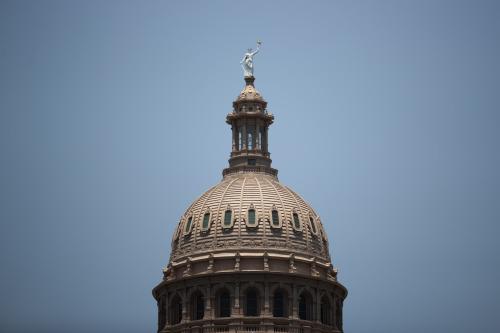 The Texas State Capitol building is shown in Texas, USA, on May 19, 2024.